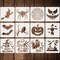 12-Piece Large Halloween Stencils Set – 7.9 Inch Reusable PET Plastic Painting Templates for DIY Crafts, Wood, Walls, Fabric, Windows & Seasonal Home Decor